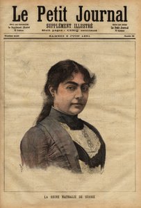 Portræt af dronning Nathalie af Serbien af Unknown artist