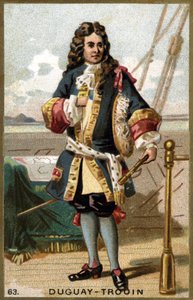 Portræt af Rene Duguay Trouin (Duguay-Trouin) (Rene Trouin du Gue dit) (1673-1736), fransk sømand. Kromolitografi af det 19. århundrede. af Unknown artist