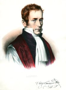 Portræt af Rene Laennec (1781-1826) fransk læge Gravering af det 19. århundrede Privat samling af Unknown artist