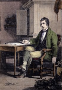 Portræt af Robert Burns, skotsk digter (1759-1796). af Unknown artist