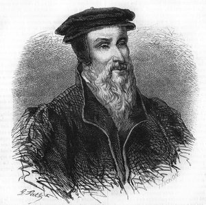 Portræt af Robert I Estienne (1498 - 1559) humanist, forlægger og trykker. af Unknown artist