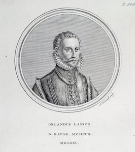 Portræt af Roland de Lassus (gravering af Unknown artist