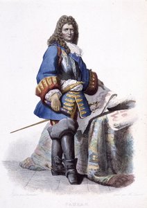 Portræt af Sébastien Le Prestre de Vauban, marskal af Frankrig og militæringeniør (1633-1707). - i "" Den franske Plutarch"" af Unknown artist