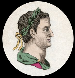 Portræt af Servius Sulpicius Galba (3 f.Kr.-69 e.Kr.), romersk kejser. 1800-tals gravering af Unknown artist