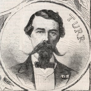 Portræt af Stefan Istvan Turr (1824-1908), ungarsk general - Indgravering i "" The Illustrous World"" af Unknown artist