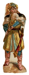Portræt af Tamerlan (1336-1405) (eller Timur Lang, "Timur den lamme"). Kromolitografi, slutningen af 1800-tallet. af Unknown artist