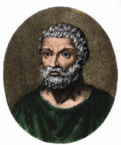 Portræt af Thales de Milet (i gr. Thales) v. -625 - v. -546 af Unknown artist