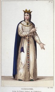 Portræt af Ultrogothe Dronning af Frankrig og hustru til Childebert 1. af Unknown artist