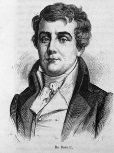 Portræt af Viscount Louis De Bonald (1754 - 1840). af Unknown artist