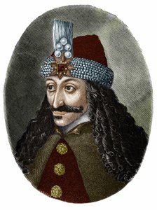Portræt af Vlad Tepes III, spidderen eller Dracula (1431-1476), som inspirerede Bram Stoker til karakteren af Dracula, en roman skrevet i 1897. af Unknown artist