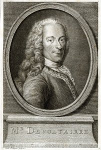 Portræt af Voltaire. 1800-tals gravering. af Unknown artist