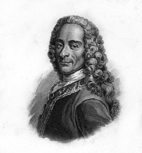 Portræt af Voltaire, gravering af det 19. århundrede af Unknown artist