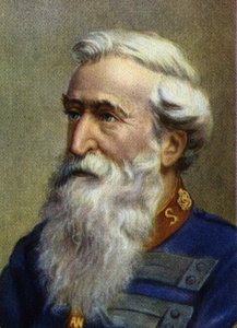 Portræt af William Booth, præst i metodistkirken og grundlægger af Frelsens Hær. af Unknown Artist