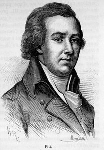 Portræt af William Pitt den unge (1759-1806), tidligere britisk minister. af Unknown artist