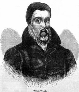 Portræt af William Tyndale (Tindale) (1494-1536), walisisk teolog og oversætter. Indgravering af det 19. århundrede. af Unknown artist