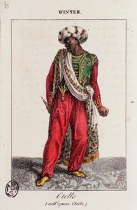 Portræt af vinteren, i Othello, af Gioacchino Rossini af Unknown artist