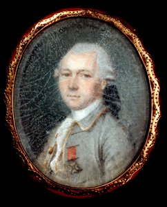 Portræt af en ridder af Helligåndsordenen (Helligåndsordenen) Miniaturemaleri fra det 17. århundrede. Paris, Museum for Legion d