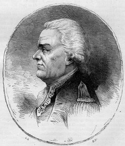 Portræt af greven af Grasse (Francois Joseph Paul, Marquis de Grasse Tilly) (1722-1788), fransk admiral, der deltog i den amerikanske uafhængighedskrig (1775-1783). Stik fra 1881. af Unknown artist