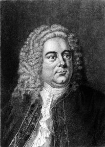 Portræt af den engelske komponist af tysk oprindelse George Frederick Handel (Georg Friedrich Handel af Unknown artist