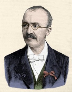 Portræt af den tyske arkæolog Heinrich (Henri) Schliemann (1822-1890). af Unknown artist