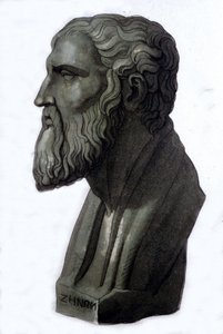 Portræt af den græske filosof Zenon af Eleas (495 f.Kr. - 430 f.Kr.). af Unknown artist