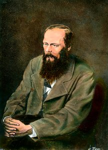 Portræt af den russiske forfatter Fjodor Dostojevskij (Dostojevskij eller Dostojevskij) (1821-1881). af Unknown artist
