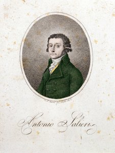 Portræt af komponisten Antonio Salieri (1750 - 1825). af Unknown artist