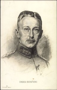 Portræt af kronprins Frederik Vilhelm af Preussen (tegning) af Unknown Artist
