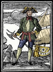 Portræt af piraten Edward England (? -1720). af Unknown artist