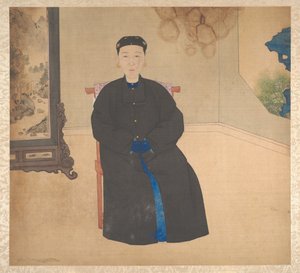 Portrætter af familiemedlemmer, midten af det 19. århundrede (album med 19 blade; blæk og farve på silke) af Unknown Artist