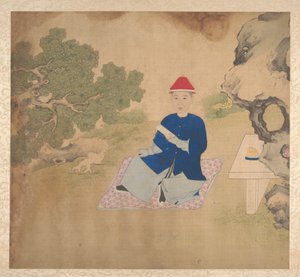 Portrætter af familiemedlemmer, midten af det 19. århundrede (album med 19 blade; blæk og farve på silke) af Unknown Artist