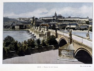 Prag, Karlsbroen, slutningen af det 19. århundrede af Unknown artist