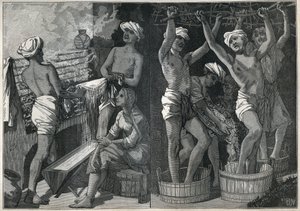 Forberedelse af lak i Indien. Indgravering fra 1885 i "" Les arts et metiers illustres"" af Adolphe BITARD. af Unknown artist