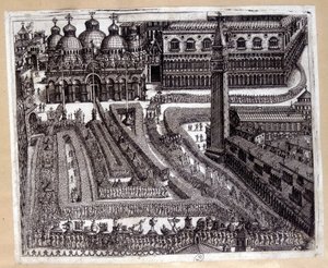 Procession i Venedig i det 17. århundrede af Unknown artist