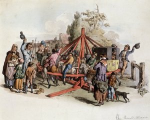 Offentlig ridning i Storbritannien - litografi, deb. 19. århundrede af Unknown artist