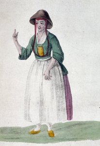 Quaker kvinde - tegning, deb. 19. århundrede af Unknown artist