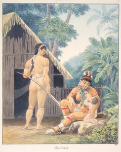 Red Caribs, ca. 1843-50 (akvarel) af Unknown artist