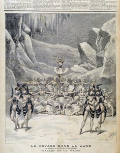 Repræsentation ved Teatret i Porte Saint Martin af "" Journey in the Moon"" - i "" Le Petite Journal"" fra 09/04/1892 af Unknown artist