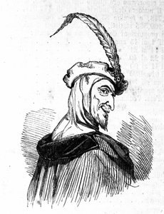 Repræsentation af Mephistopheles (Mephisto), karakter af legenden om Faust. Indgravering af det 19. århundrede af Unknown artist