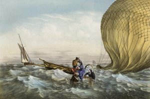 Redning af Habs-bolden, monteret af hr. og fru Durouf. Forlist ved Englands kyst den 1. september af Unknown artist
