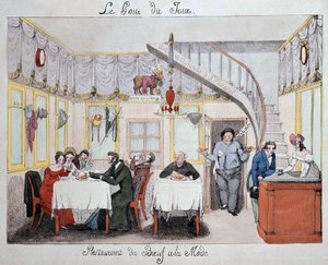 Restaurant Hall "" Beef in Fashion"" v. 1820 af Unknown artist