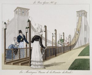 Rutsjebane ved Barriere du Roule, begyndelsen af det 19. århundrede "" Le Bon genre"", nr. 97 af Unknown artist
