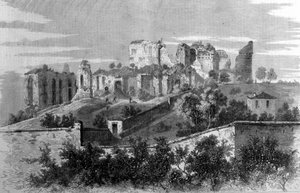 Rom, udsigt over Palatinerbjerget og ruinerne af Cesars palads. af Unknown artist