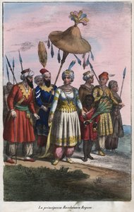 Roshanara Begum 1617-1671 (Roshan Ara Begum) - Imperial Princess of the Mughal Empire - gravering fra "" Skikke og skikke for alle folk i universet. Det er historien om regeringen, lovene, militsen, om religionen af ​​alle nationer fra de fleste konger af Unknown artist