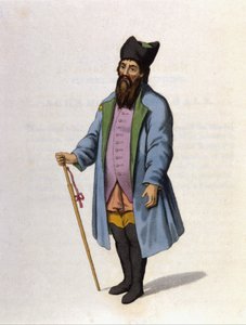 Russisk købmand af Kaluga. Indgravering 1802. af Unknown artist
