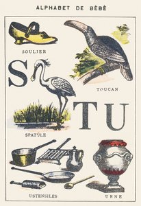S T U: sko, spatel, tukan, redskaber, urne af Unknown artist