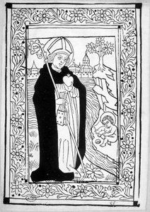Saint Augustine - gravering af Unknown artist