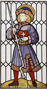 Sankt Erasmus efter et farvet glas i Saint Quentin af Unknown artist