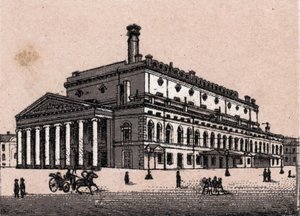 Sankt Petersborg, Rusland: udsigt over Grand Theatre i Sankt Petersborg i "" Verden illustrerer 168 udsigter"" Udateret (slutningen af det 19. århundrede) af Unknown artist