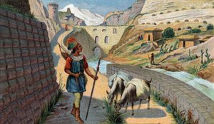 Scenes of Missing Kingdoms: Chaussee of the Incas Chromolithography of the 19th century. af Unknown artist